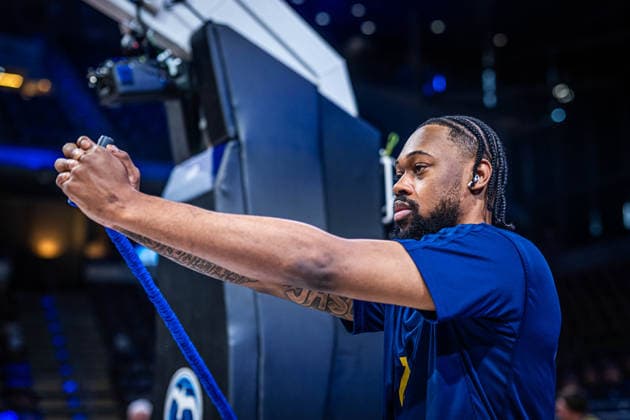 Basketball Berlin 08.03.2026 Saison 2025 2026 EasyCredit BBL 1. Bundesliga Männer, Herren Alba Berlin - Fitness First Würzburg Baskets J wan Roberts (Alba Berlin, No.13)