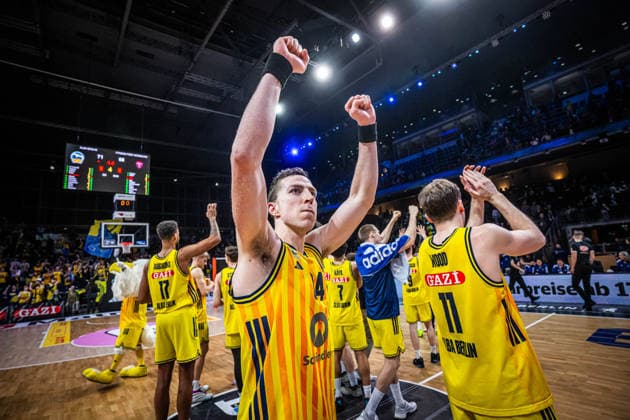 Basketball Berlin 08.03.2026 Saison 2025 2026 EasyCredit BBL 1. Bundesliga Männer, Herren Alba Berlin - Fitness First Würzburg Baskets Justin Bean (Alba Berlin, No.34)