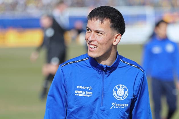 Fußball Regionalliga Nordost: 1. FC Lok Leipzig - FC Carl Zeiss Jena; 08.03.2026 Pasqual Verkamp (7, Lok Leipzig). Fußball, Regionalliga Nordost, Saison 2025 2026, 25. Spieltag: 1. FC Lok Leipzig vs. FC Carl Zeiss Jena am 08.03.2026 im Bruno-Plache-Stadion, Leipzig. Copyright: xBEAUTIFULxSPORTS JanxKaeferx