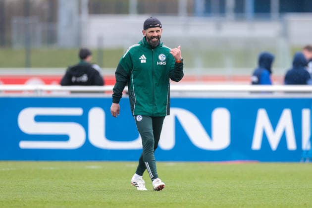 11.03.2026; Fussball; Training des FC Schalke 04. Trainer Miron Muslic (FC Schalke 04). Gelsenkirchen Trainingsgelände FC Schalke 04 NRW Deutschland xRHR-FOTO YYx Copyright: RHR-FOTOx RHR-FOTO YY