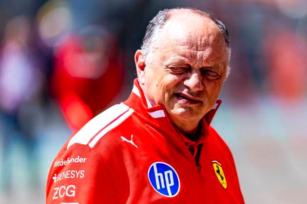 SHANGHAI ï¿½ Scuderia Ferrari HP team principal Frï¿½dï¿½ric Vasseur during the Formula 1 China Shanghai free practice and sprint qualifying session at the Shanghai International Circuit on March 13, 2025 in Shanghai, China. (Photo by DeFodi Images) -