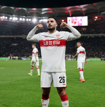 15.03.26 VfB Stuttgart - RB Leipzig Deutschland, Stuttgart, 15.03.2026, Fussball, Bundesliga, Saison 2025 2026, VfB Stuttgart - RB Leipzig: Deniz Undav (VfB Stuttgart); Jubel Tor 1:0 Undav.