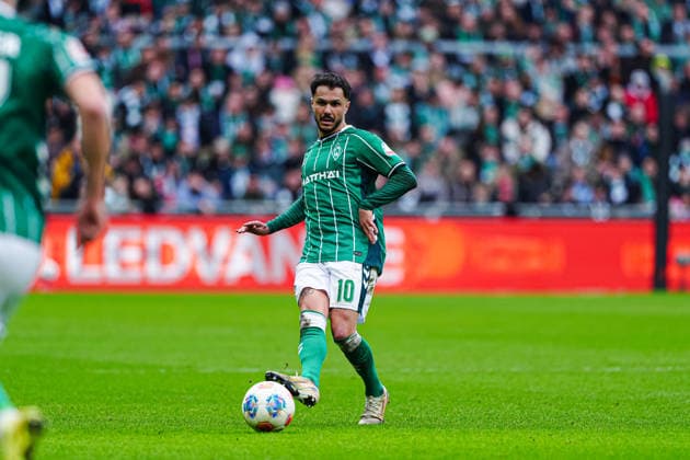 Leonardo Bittencourt (SV Werder Bremen, 10) GER, SV Werder Bremen vs. FSV Mainz 05, Fussball, Bundesliga, Spieltag 26, Spielzeit 2025 2026, 15.03.2026 DFL REGULATIONS PROHIBIT ANY USE OF PHOTOGRAPHS AS IMAGE SEQUENCES AND OR QUASI-VIDEO GER, SV Werder Bremen vs. FSV Mainz 05, Fussball, Bundesliga, Spieltag 26, Spielzeit 2025 2026, 15.03.2026 Bremen Copyright: xEibner-Pressefoto MarcelxvonxFehrnx EP_MFN