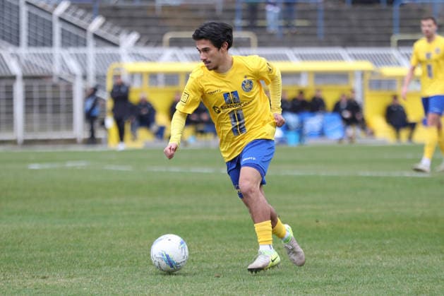Fußball Regionalliga Nordost: 1. FC Lok Leipzig - Hertha BSC II; 15.03.2026 Eren Öztürk (30, Lok Leipzig). Fußball, Regionalliga Nordost, Saison 2025 2026, 26. Spieltag: 1. FC Lok Leipzig vs. Hertha BSC II am 15.03.2026 im Bruno-Plache-Stadion, Leipzig. Copyright: xBEAUTIFULxSPORTS JanxKaeferx