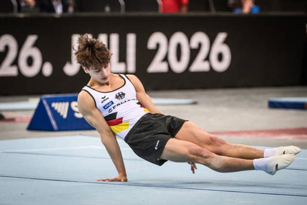 Timo Eder ( 427, GER) - Bodenturnen 41. EnBW DTB Pokal, 19.03.2026, Stuttgart (Porsche Arena), GER 41. EnBW DTB Pokal, 19.03.2026, Stuttgart (Porsche Arena), GER Stuttgart Copyright: xSandyxDinkelackerx EP_SDR