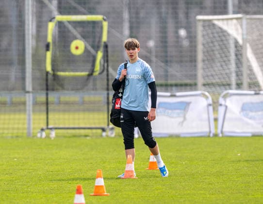 Fussball, Herren, Saison 2025 26, 2. Bundesliga, Hertha BSC, Training, Kennet Eichhorn (Hertha BSC), 24.03. 2026, Copyright: xSebastianxRäppold MatthiasxKochx