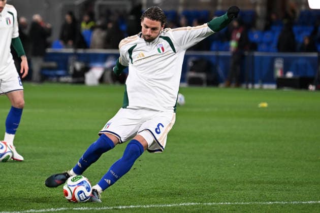 Soccer, FIFA World Cup, WM, Weltmeisterschaft, Fussball 2026 match between Italy-North Ireland Manuel Locatelli of Italy during playoff qualifier Fifa World Cup 2026 match between Italy-North Ireland at the gewiss stadium, Italy, March 26th, 2026. Imago-Images Emmefoto Copyright: xImago-Images Emmefotox