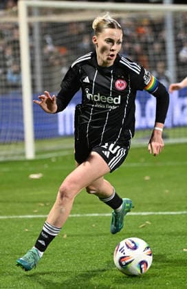 25.03.2026, xjhx, Fussball UEFA Women s Europa Cup, Eintracht Frankfurt - BK Häcken v.l. Laura Freigang (Eintracht Frankfurt Frauen) FREISTELLER (DFL DFB REGULATIONS PROHIBIT ANY USE OF PHOTOGRAPHS as IMAGE SEQUENCES and or QUASI-VIDEO) Frankfurt am Main