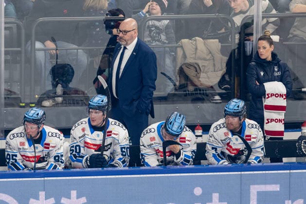 Eric Dubois (Co-Trainer, ERC Ingolstadt) GER, EHC Red Bull Muenchen vs. ERC Ingolstadt, Eishockey, DEL, Playoffs, Viertelfinale Spiel 3, Saison 2025 2026, 29.03.2026. GER, EHC Red Bull Muenchen vs. ERC Ingolstadt, Eishockey, DEL, Playoffs, Viertelfinale Spiel 3, Saison 2025 2026, 29.03.2026. Muenchen Copyright: xEibner-Pressefoto FranzxFeinerx EP_HFR