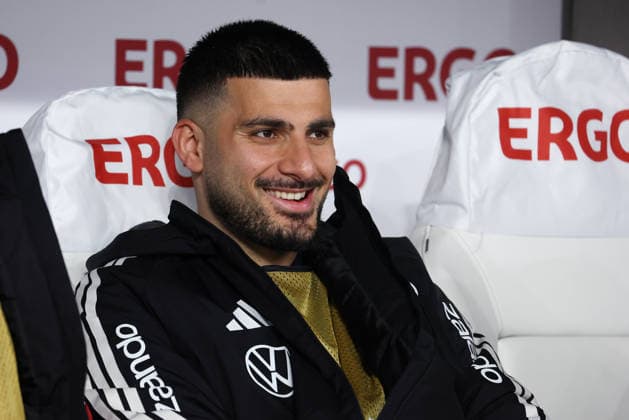 Stuttgart, Fußball Länderspiel Deutschland vs. Ghana, Deniz Undav (GER) auf der Ersatzbank