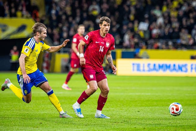 31.03.2026 SZTOKHOLM, STRAWBERRY ARENA, PILKA NOZNA (FOOTBALL) ELIMINACJE MISTRZOSTW SWIATA FIFA 2026 ( FIFA World Cup, WM, Weltmeisterschaft, Fussball 26 UEFA Qualifiers ) FINAL BARAZY SZWECJA - POLSKA ( SWEDEN - POLAND ) NZ JAKUB KIWIOR FOTO LUKASZ SKWIOT CYFRASPORT NEWSPIX.PL --- Newspix.pl  20260331CSLS0085