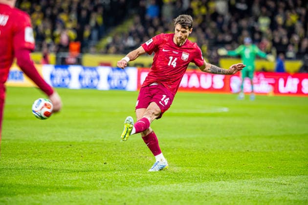 31.03.2026 SZTOKHOLM, STRAWBERRY ARENA, PILKA NOZNA (FOOTBALL) ELIMINACJE MISTRZOSTW SWIATA FIFA 2026 ( FIFA World Cup, WM, Weltmeisterschaft, Fussball 26 UEFA Qualifiers ) FINAL BARAZY SZWECJA - POLSKA ( SWEDEN - POLAND ) NZ JAKUB KIWIOR FOTO LUKASZ SKWIOT CYFRASPORT NEWSPIX.PL --- Newspix.pl  20260331CSLS0087