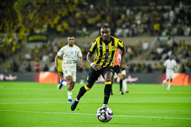 Saudi-Arabien: Fussball Saudi Pro League 2025 2026, 27. Spieltag - Al Ittihad FC vs Al Hazem- Prince Abdullah Al Faisal Sports City Stadium (Saudi Arabien): Moussa Diaby (Ittihad FC, 19) Copyright: xAlixIssax