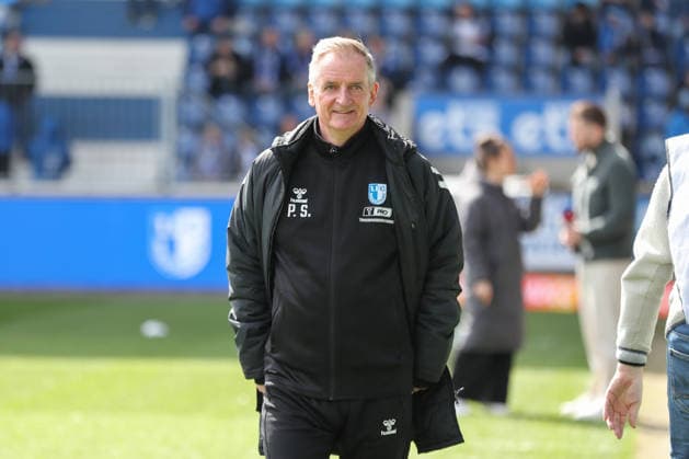 04.04.2026, xgox, Fussball 2. Bundesliga, 1. FC Magdeburg - VfL Bochum emspor, v.l. Petrik Sander (Magdeburg, Trainer) Portrait, Portraet, Einzelbild (DFL DFB REGULATIONS PROHIBIT ANY USE OF PHOTOGRAPHS as IMAGE SEQUENCES and or QUASI-VIDEO) Magdeburg