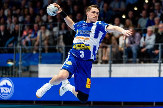 10.04.2026, GER, Handball, Maenner, Saison 25 26, Daikin 1.Bl, 28.Spieltag, ThSV Eisenach - TSV Hannover-Burgdorf Oskar Joelsson (ThSV Eisenach,3) 99817 Eisenach Werner-Assmann-Halle Am Sportp Thueringen Deutschland