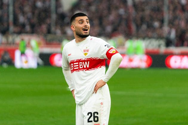 Fussball: Bundesliga, 29. Spieltag, VfB Stuttgart - Hamburger SV am 12.04.2026 in Stuttgart (MHP-Arena), Deutschland, Saison 2025 2026: Deniz Undav (VfB Stuttgart, 26) Stuttgart MHP-Arena Deutschland Copyright: xPhilippxImhofx