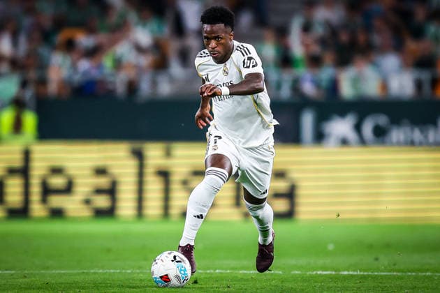 April 24, 2026, Sevilla, Spain, Spain: Vinicius Junior (Jr) of Real Madrid during the LaLiga match between Real Betis Balompie and Real Madrid CF at Estadio La Cartuja on April 24, 2026 in Sevilla, Spain. Rafael Roman Real Betis Balompie V Real Madrid CF - LaLiga  - ZUMAm308 20260424_zsp_m308_006 Copyright: xMatthieuxMirvillex