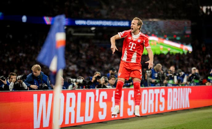 Paris, France. 28th Apr 2026. Goal celebration: Harry Kane (FCB) Paris Saint-Germain - FC Bayern München 28.04.2026