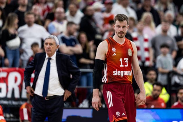 MUNICH, GERMANY - MAY 01: Andreas Andi Obst (FC Bayern Muenchen, 13) during the easyCredit Basketball Bundesliga match between FC Bayern Muenchen vs. Alba Berlin at SAP Garden on matchday 27 of the easyCredit Basketball Bundesliga on May 01, 2026 in Munich, Germany. Bavaria Germany Copyright: xSteffiexWunderlx