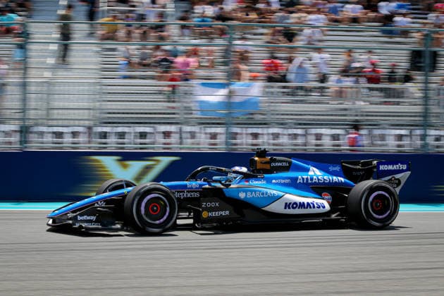 (23) Alexander Albon (THA) - Atlassian Williams F1 Team - Williams FW48 - Mercedes during the Formula 1 Crypto.com Miami Grand Prix 2026 at Miami International Autodrome in Miami Gardens, United States. Round 6 of the 2026 FIA Formula One World Championship, WM, Weltmeisterschaft held May 1-3, 2026. The Miami International Autodrome, located in the grounds of the Hard Rock Stadium, hosts the sixth round featuring the Sprint format. This event weekend features the F1 Sprint format, with a Sprint Shootout and Sprint Race in addition to the standard qualifying session and Grand Prix.  Copyright: xAlessioxDexMarcox xAvens-images.com AvensImages IPAxSportx xipa-agency.netx xx IPA_74364202 IPA_Agency_IPA74364202