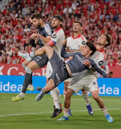 ESP: LaLiga EA Sports round 34 Sevilla v Real Sociedad; Aramburu of Real Sociedad during LaLiga EA Sports, between Sevilla v Real Sociedad played at Ramon Sanchez-Pizjuan Stadium, Seville on May 4th, 2026 in Spain; Sevilla Spain Futbol Copyright: xManuxGomezx xAgenciaxLOFx