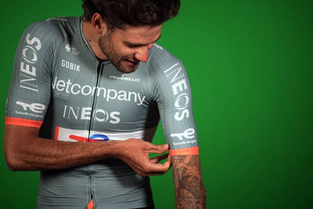 Italy™s Filippo Ganna of Netcompany Ineos during the teams presentation ahead of the Giro d™Italia cycling race in Burgas. The race starts on Friday, May 8, with the first stage over 160 km, from Nessebar to Burgas, Bulgaria - Wednesday, May 6, 2026. - cycling.  Copyright: xMarcoxAlpozzi LaPressex