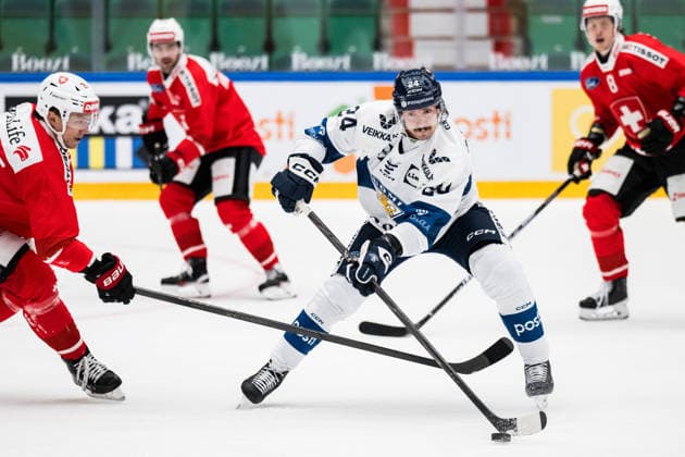 260507 Hannes Björninen of Finland during the Beijer Hockey Games game between Finland and Switzerland on May 7, 2026 in Ängelholm. Photo: Petter Arvidson BILDBYRAN kod PA PA1208 ishockey Ice hockey, Eishockey hockey games beijer hockey games finland schweiz switzerland bbeng finland Copyright: PETTERxARVIDSON BB260507PA043