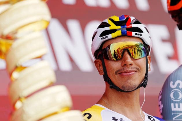 Colombia™s Egan Arley Bernal Gomez of Netcompany Ineos during Stage 1 of the Giro d™Italia, from Nessebar to Burgas, Bulgaria, Friday, May 8, 2026.  Copyright: xGianxMattiaxD Alberto LaPressex