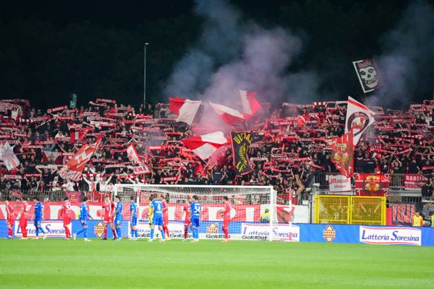 I tifosi dell AC Monza durante la partita tra Monza ed Empoli del Campionato italiano di calcio Serie BKT 2025 2026, Venerdi 8 Maggio 2026, - calcio ( Photo by Alessio Morgese LaPresse )  Copyright: xAlessioxMorgesex xLaPressex