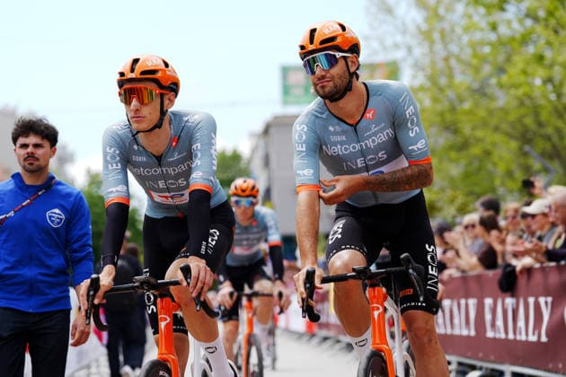 Italy™s Filippo Ganna of Netcompany Ineos during Stage 2 of the Giro d™Italia, from Burgas to Veliko Tarnovo, Bulgaria, Saturday, May 9, 2026.  Copyright: xMassimoxPaolone LaPressex