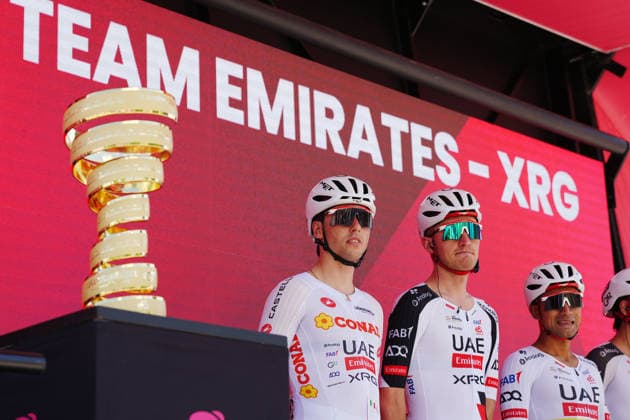 Switzerland™s Jan Christen of UAE Team Emirates XRG White Jersey during Stage 3 of the Giro d™Italia, from Plovdiv to Sofia, Bulgaria, Sunday, May 10, 2026.  Copyright: xMassimoxPaolone LaPressex