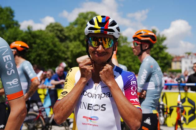 Colombia™s Egan Arley Bernal Gomez of Netcompany Ineos during Stage 3 of the Giro d™Italia, from Plovdiv to Sofia, Bulgaria, Sunday, May 10, 2026.  Copyright: xMassimoxPaolone LaPressex