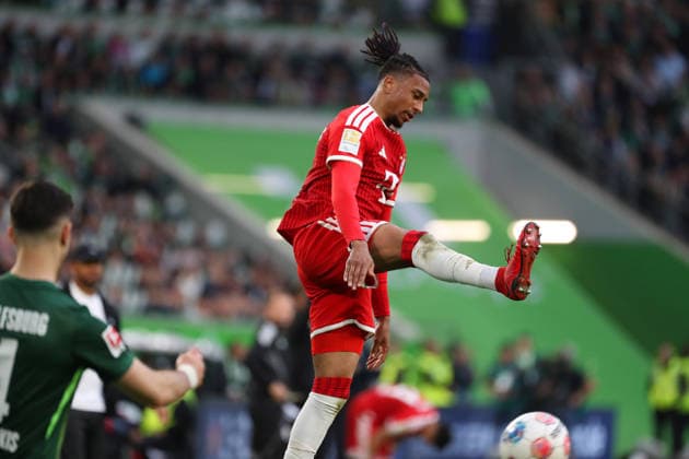 VfL vs. Bayern, 1. BL Wolfsburg, 09.05.2026, Fußball, Herren, Saison 2025 2026, 1. BL, VfL Wolfsburg vs. FC Bayern München: Michael Olise (FC Bayern München) (DFL DFB REGULATIONS PROHIBIT ANY USE OF PHOTOGRAPHS as IMAGE SEQUENCES and or QUASI-VIDEO) Volkswagen Arena Niedersachsen Deutschland