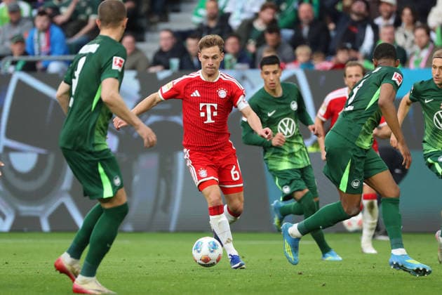 VfL vs. Bayern, 1. BL Wolfsburg, 09.05.2026, Fußball, Herren, Saison 2025 2026, 1. BL, VfL Wolfsburg vs. FC Bayern München: Joshua Kimmich (FC Bayern München) (DFL DFB REGULATIONS PROHIBIT ANY USE OF PHOTOGRAPHS as IMAGE SEQUENCES and or QUASI-VIDEO) Volkswagen Arena Niedersachsen Deutschland