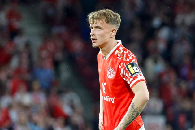 Nikolas Veratschnig (1. FSV Mainz, 22) , Deutschland, Fussball, 1. Bundesliga, 33.Spieltag, 2025 2026, 1. FSV Mainz vs. 1. FC Union Berlin, 10.05.2026, Mainz Mewa Arena Baden-Württemberg Deutschland Copyright: xGrantxHubbsx