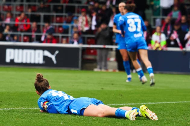 Deutschland: Fußball Google Pixel Frauen-Bundesliga 2025 - 2026, 25. Spieltag - RB Leipzig gegen Bayer 04 Leverkusen, Trainingszentrum von RB Leipzig (Leipzig): Kristin Kögel (Bayer 04 Leverkusen Frauen, 11) Copyright: xLucasxWalterx