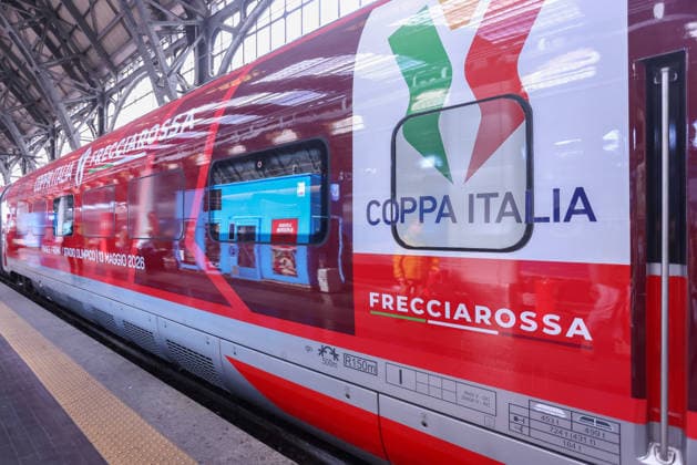 The Italian Cup s journey from Milan to Rome during the Frecciarossa Italian Cup 2025 2026 final soccer match between Lazio and Inter Milan at the Stadio Olimpico in Rome, Italy - May 12, 2026 - Soccer  Copyright: xPhotoxbyxStefanoxNicoli LaPressex