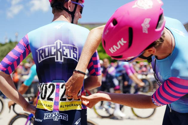 Netherlands™ Hartthijs De Vries of Unibet Rose Rockets and Czech Republic™s Cornelius Tomas KopeckÃ½ of Unibet Rose Rockets during Stage 4 of the Giro d™Italia, from Catanzaro to Cosenza, Italy, Tuesday, May 12, 2026.  Copyright: xMassimoxPaolone LaPressex