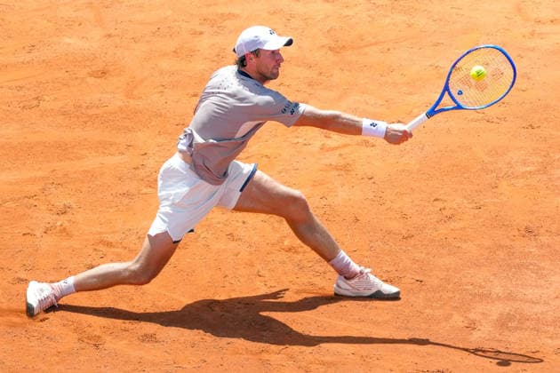 Casper Ruud of Norway during the match against Lorenzo Musetti of Italy at the Internazionali BNL d Italia 2026 tennis tournament at Foro Italico in Rome (Italy) on May, 12, 2026. AntoniettaxBaldassarre