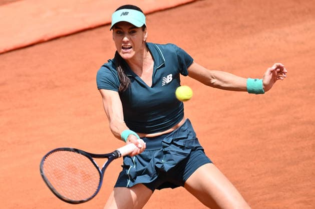 IPA84596697 - Sorana Cirstea of Romania competes against Je?ena Ostapenko of Latvia during the Internazionali BNL d Italia Day Eight at Foro Italico on May 12, 2026 in Rome, Italy.  Copyright: xDomenicoxCippitelli IPAxSportx xx 84596697