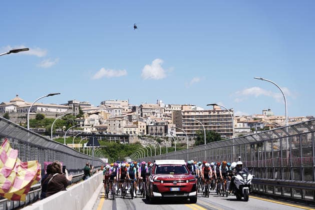 Start of the race during Stage 4 of the Giro d™Italia, from Catanzaro to Cosenza, Italy, Tuesday, May 12, 2026.  Copyright: xFabioxFerrari LaPressex