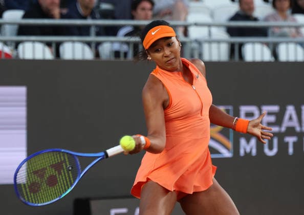 May 12, 2026, Rome, Lazio, Italy: NAOMI OSAKA of Japan during the match against I. Swiatek of Poland in the fourth round of tennis tournament WTA, Tennis Damen 1000 Internazionali BNL DÃ¢â‚¬â ¢Italia, Rome, Italy. Osaka lost 2:6, 1:6. Rome Italy - ZUMAc278 20260512_zsp_c278_035 Copyright: xMarcinxCholewinskix
