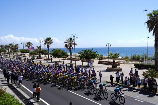 The race during Stage 4 of the Giro d™Italia, from Catanzaro to Cosenza, Italy, Tuesday, May 12, 2026.  Copyright: xFabioxFerrari LaPressex
