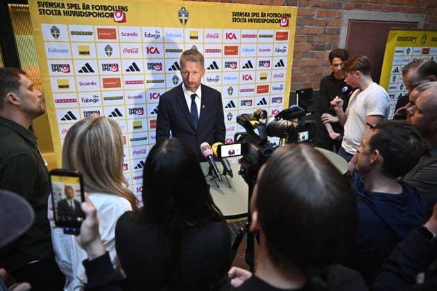 STOCKHOLM, SWEDEN 20260512 national team, Nationalteam captain Graham Potter presents Sweden s squad for the World Cup at a press conference, PK, Pressekonferenz at Posthuset on Tuesday. STOCKHOLM SWEDEN x10430x