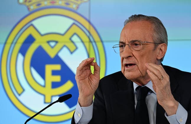 Real Madrid Club President Florentino Perez MADRID, SPAIN - MAY 12: Real Madrid Club President Florentino Perez speaks during a press conference, PK, Pressekonferenz at the club’s Valdebebas training complex, in Madrid, Spain, on May 12, 2026. Burak Akbulut Anadolu Madrid Spain. Editorial use only. Please get in touch for any other usage.  Copyright: x2026xAnadoluxBurakxAkbulutx