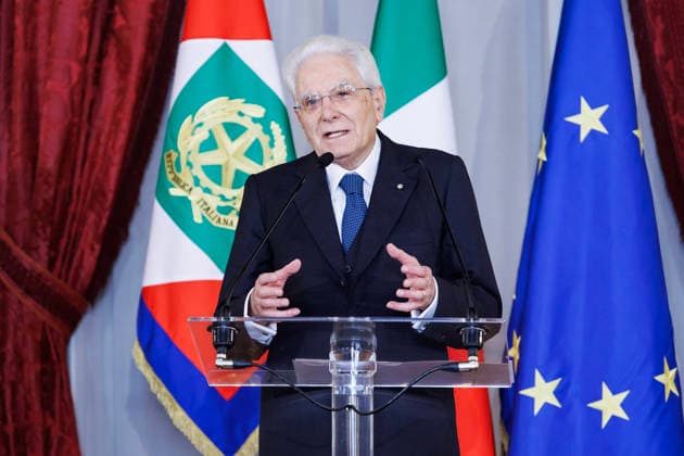 Il presidente della Repubblica Sergio Mattarella al Quirinale in occasione dell™incontro con le delegazioni di Lazio e Inter, finaliste della Coppa Italia di calcio Frecciarossa 2025 2026, Roma, MartedÃ¬ 12 Maggio 2026 (Foto Roberto Monaldo LaPresse) President of the Republic Sergio Mattarella at the Quirinale during the meeting whit the delegations of the Lazio and Inter football teams, finalists of the 2025 2026 Freccirossa Italian Cup, Rome, Tuesday, May 12, 2026  Copyright: xRobertoxMonaldo LaPressex