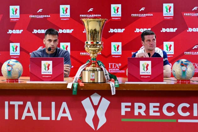 As Roma 12 05 2026 - conferenza stampa Coppa Italia 2026 foto Antonello Sammarco Image nella foto: nella foto: Lautaro Martinez-Cristian Chivu 