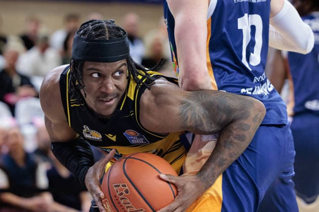 Stefan Smith (MHP Riesen Ludwigsburg, 03), GER, Rostock Seawolves vs. MHP Riesen Ludwigsburg, easycredit BBL, Basketball, Bundesliga, Play-Ins, Spielzeit 2025 2026, 12.05.2026. GER, Rostock Seawolves vs. MHP Riesen Ludwigsburg, easycredit BBL, Basketball, Bundesliga, Play-Ins, Spielzeit 2025 2026, 12.05.2026. Rostock Copyright: xEibner-Pressefoto DenverxEhrlichx EP_DEH