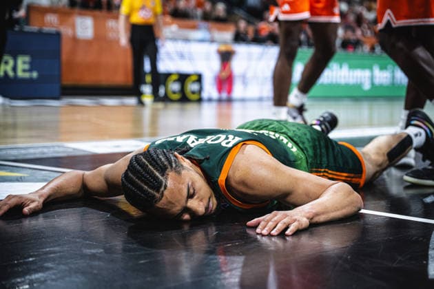 1. Basketball Bundesliga, easyCredit BBL, Saison 2025 2026, Herren, Play-Ins, Spiel um Platz 7, 12.05.2026, RASTA Vechta - Gladiators Trier Jordan Roland ( 15 - VET-CONCEPT Gladiators Trier) während der Partie Vechta RASTA Dome Niedersachsen Deutschland