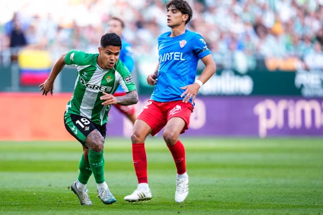 May 12, 2026, Sevilla, Sevilla, SPAIN: Cucho Hernandez of Real Betis celebrates a goal during the Spanish league, LaLiga EA Sports, football match played between Real Betis and Elche CF at La Cartuja stadium on May 12, 2026, in Sevilla, Spain. Real Betis V Elche CF - LaLiga EA Sports  - ZUMAa181 20260512_zaa_a181_084 Copyright: xJoaquinxCorcherox